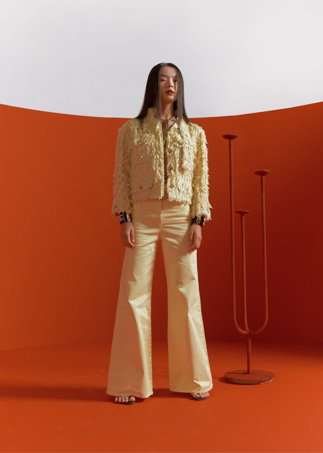 A model poses in Chanel