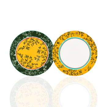 Shanghai Tang Forbidden Garden Fine Bone China Dessert Plate Set of 2