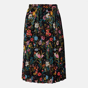 Gucci Printed Silk Midi Skirt