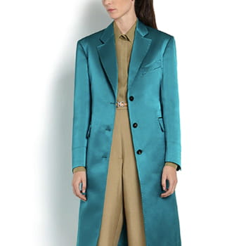 Salvatore Ferragamo Single-Breasted Silk Coat