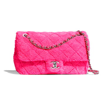 Chanel Flap Bag in Mixed Fibers, Lambskin, Calfskin & Metal