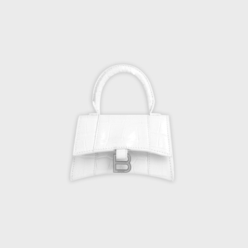 Balenciaga Hourglass Mini Top Handle in White