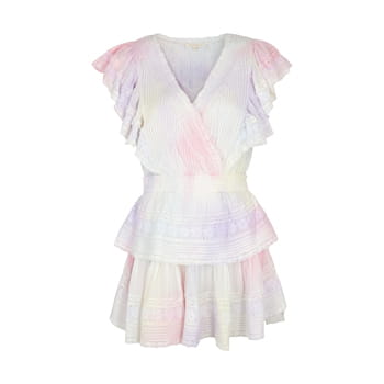 LoveShackFancy Gwen Tie-Dyed Cotton Mini Dress available at Harvey Nichols