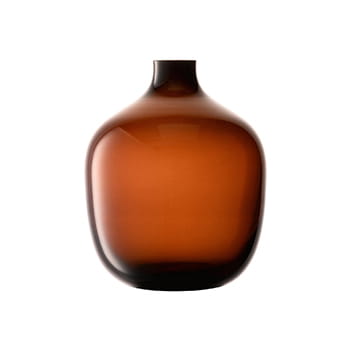 LSA Vessel Small Glass Vase in Peat Brown available at Lane Crawford Home 