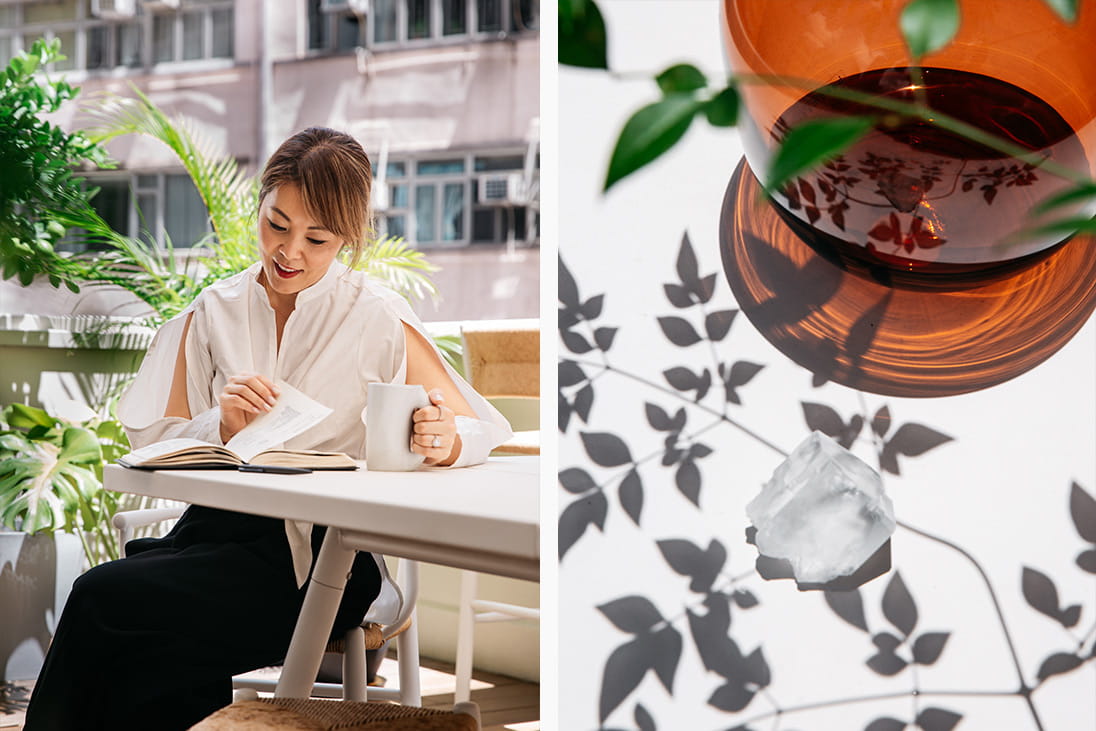 Kaye Dong, founder of The Good Studio, with some design objects