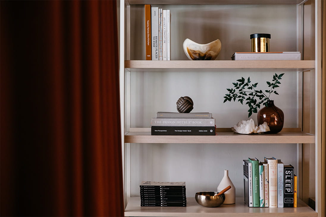 A nook filled with design objects at The Good Studio