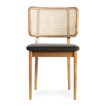 Red Edition Cane Chair — Caviar/Natural Wood available at Lane Crawford Home