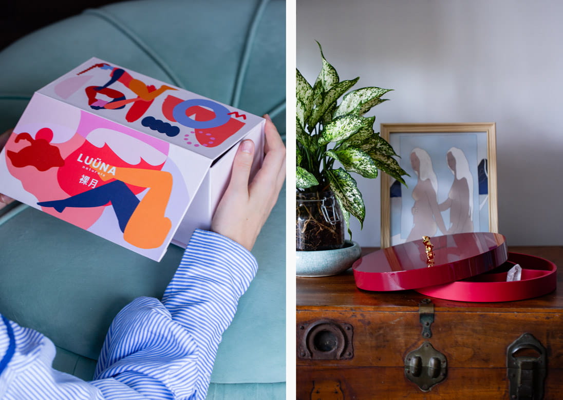 LUÜNA naturals' colourful packaging complements founder Olivia Cotes-James's taste in decor