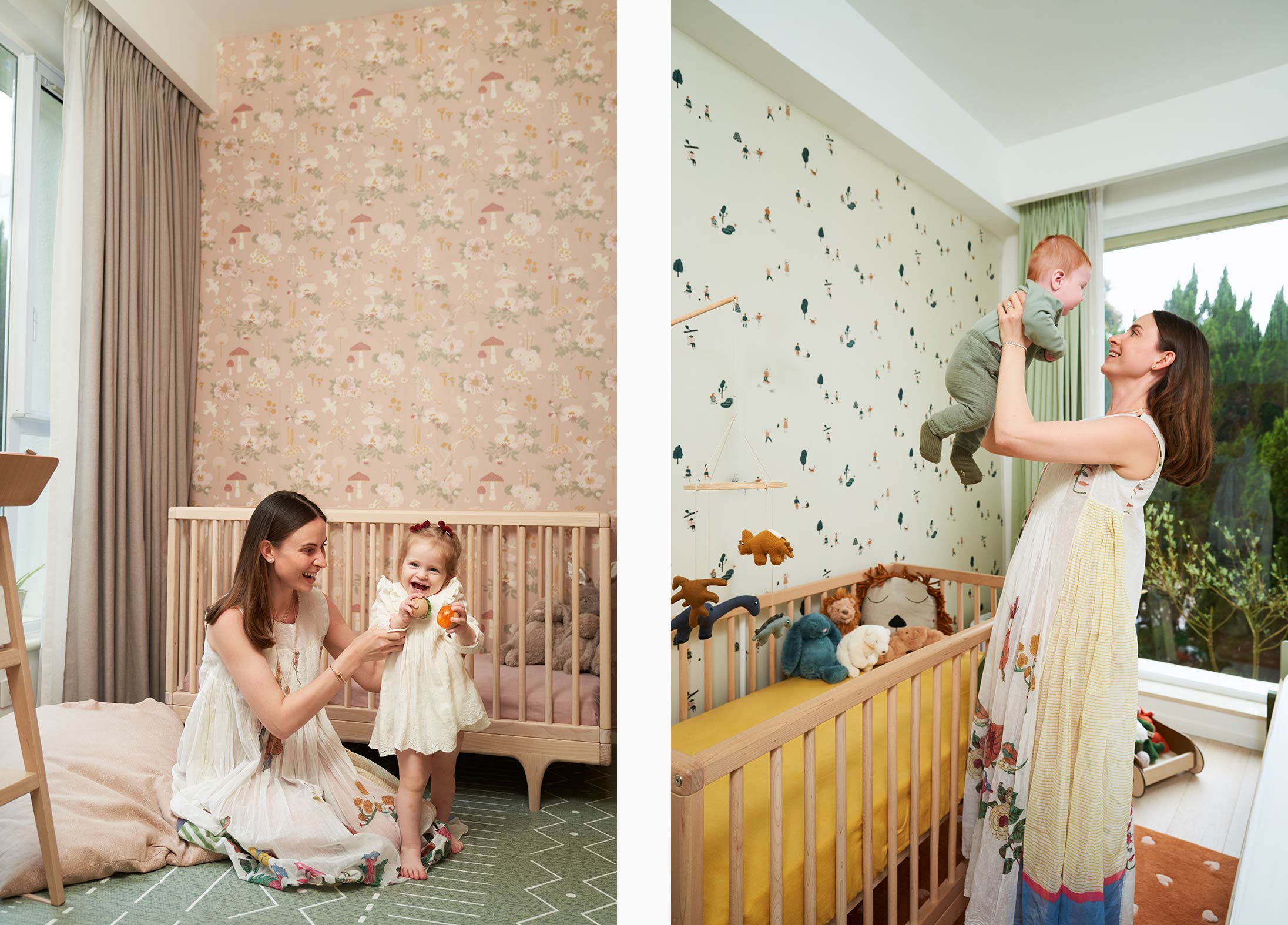 Matchali founder Cara Li at home with her daughter Ireland