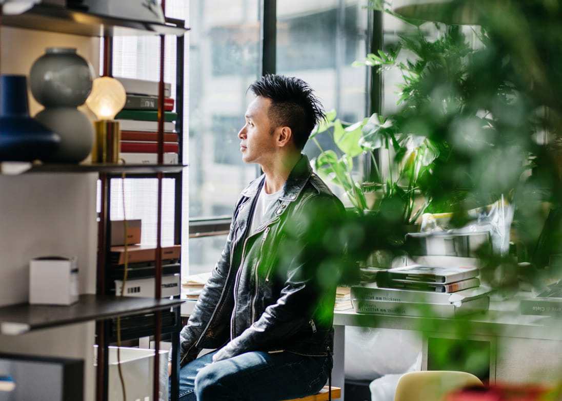 Designer Stanley KC in his Hong Kong office