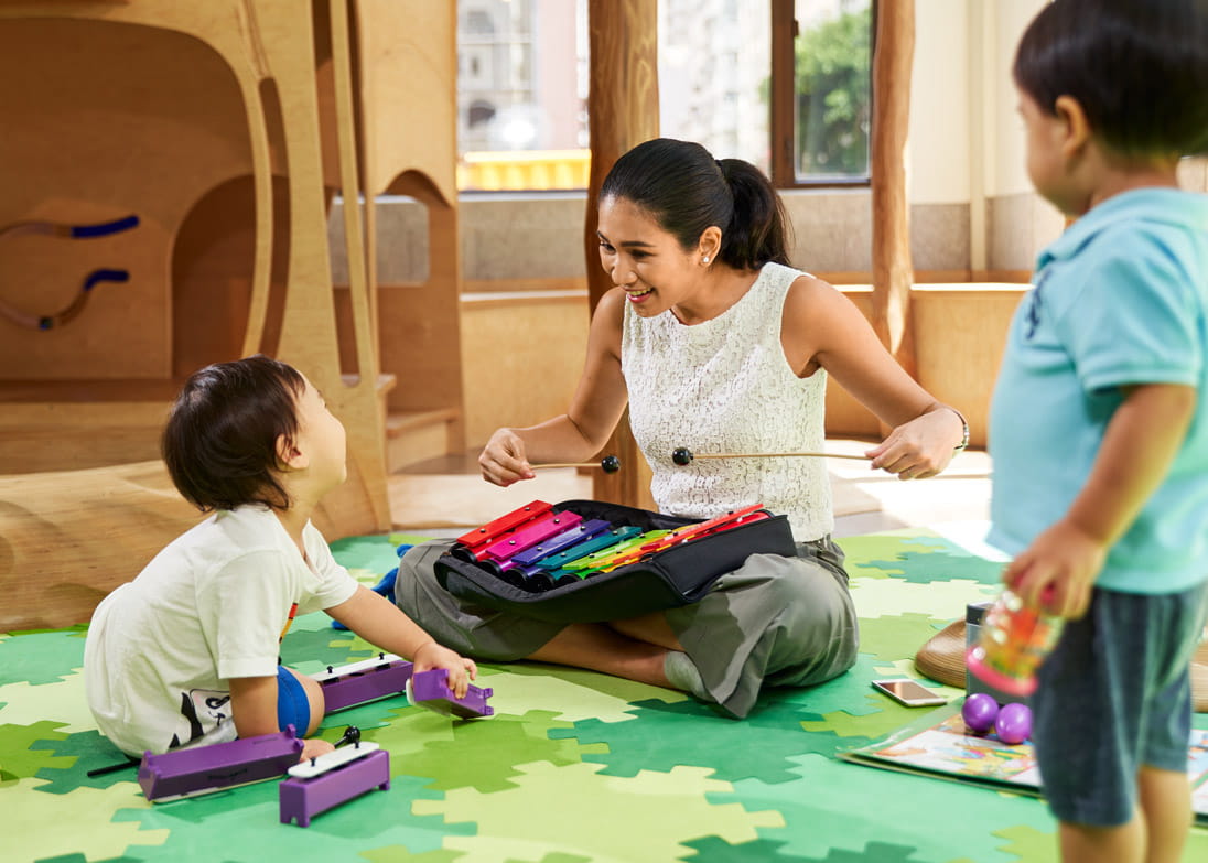 Actor, singer and educator Crisel Consunji teaches a class at Baumhaus, the learning centre she co-founded