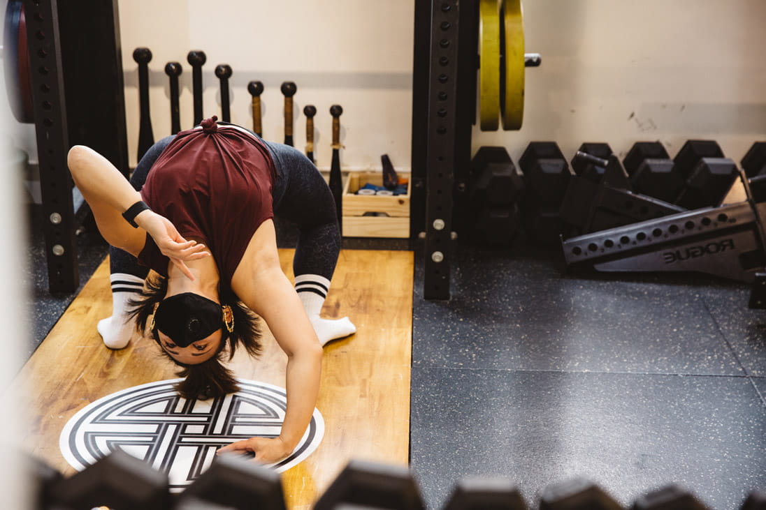 Podcaster Emily Tan carves some time out for a solo workout session