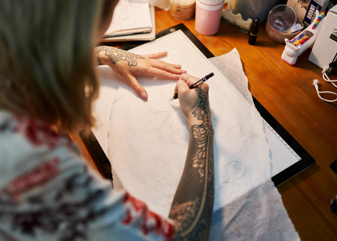 Chu spends time each day researching and creating designs