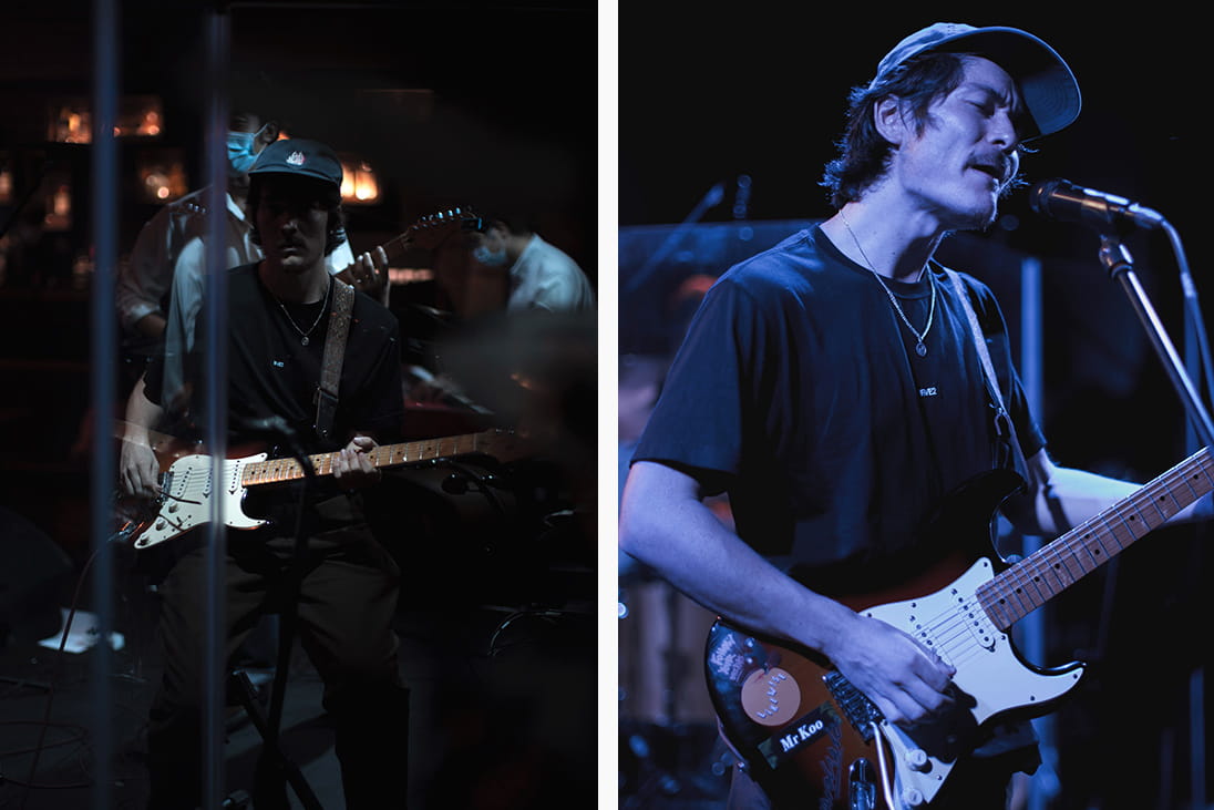 Ollie Rodgers plays in his band Mr Koo