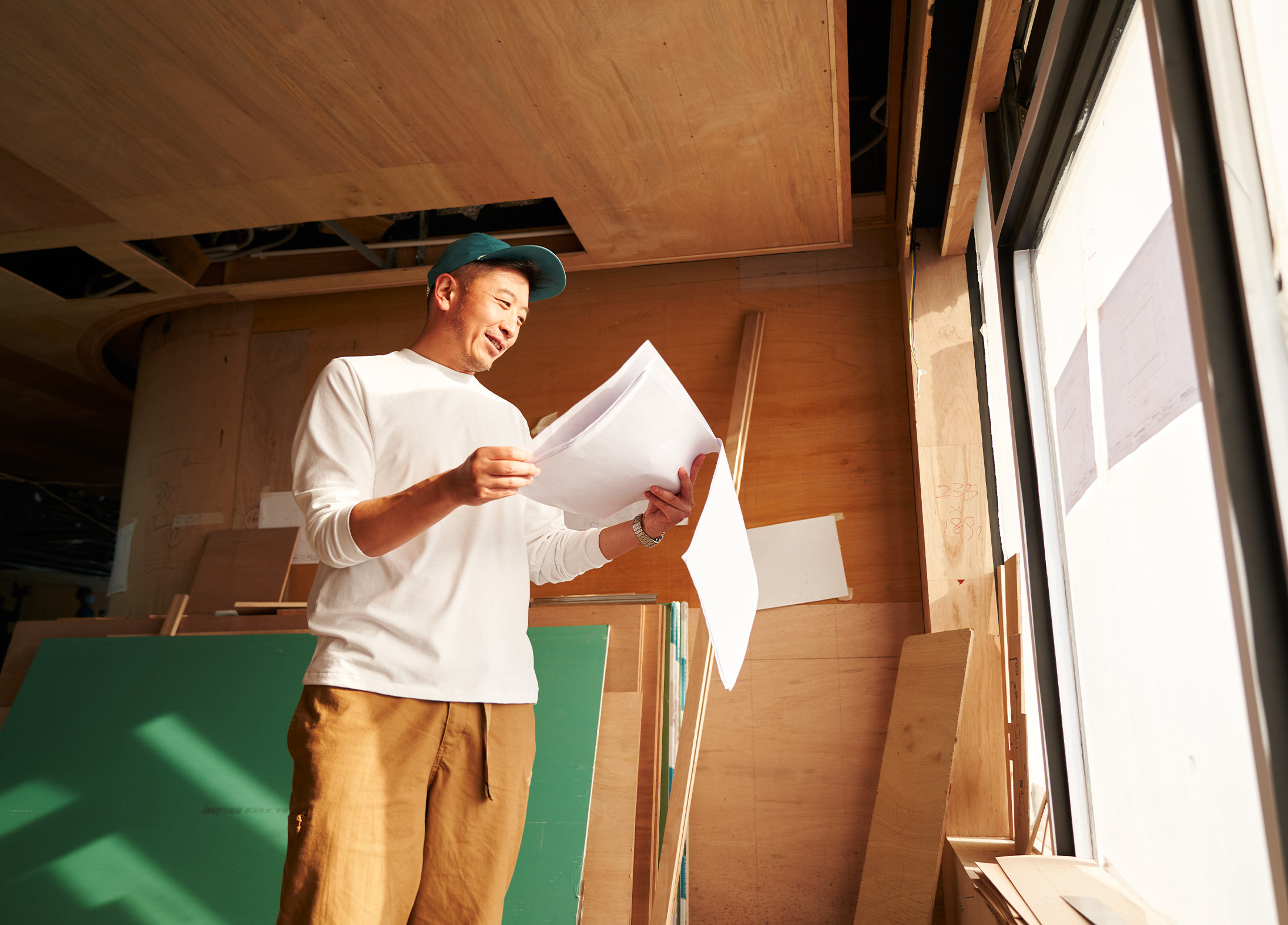 With the group opening several new venues, Gerald often finds himself at construction sites in the afternoon 