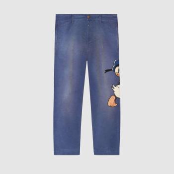 Gucci Men's Denim Pant with Embroideries