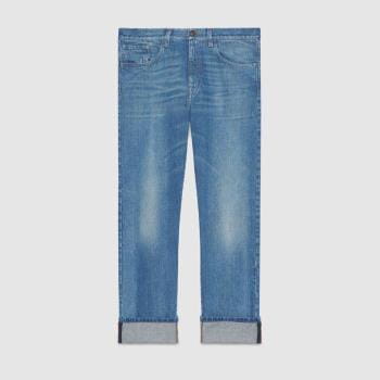 Gucci Men's Denim Pant with Web
