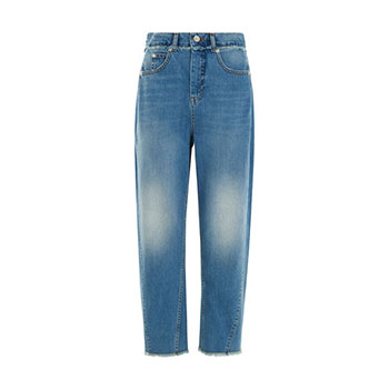 Whistles Frayed Detail High-Waist Jeans