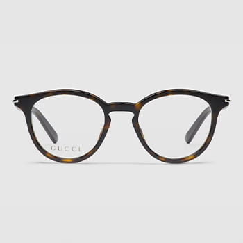 Gucci Round Optical Frame in Dark Tortoiseshell 