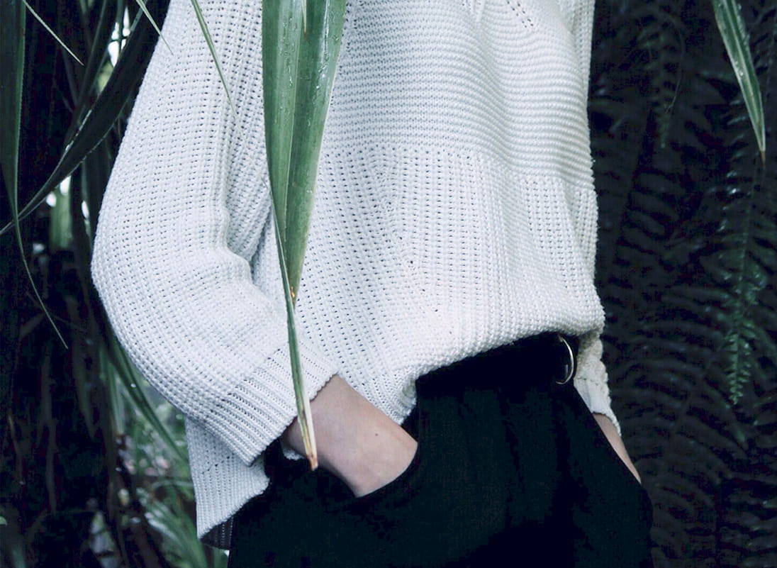 White clothes made of wool