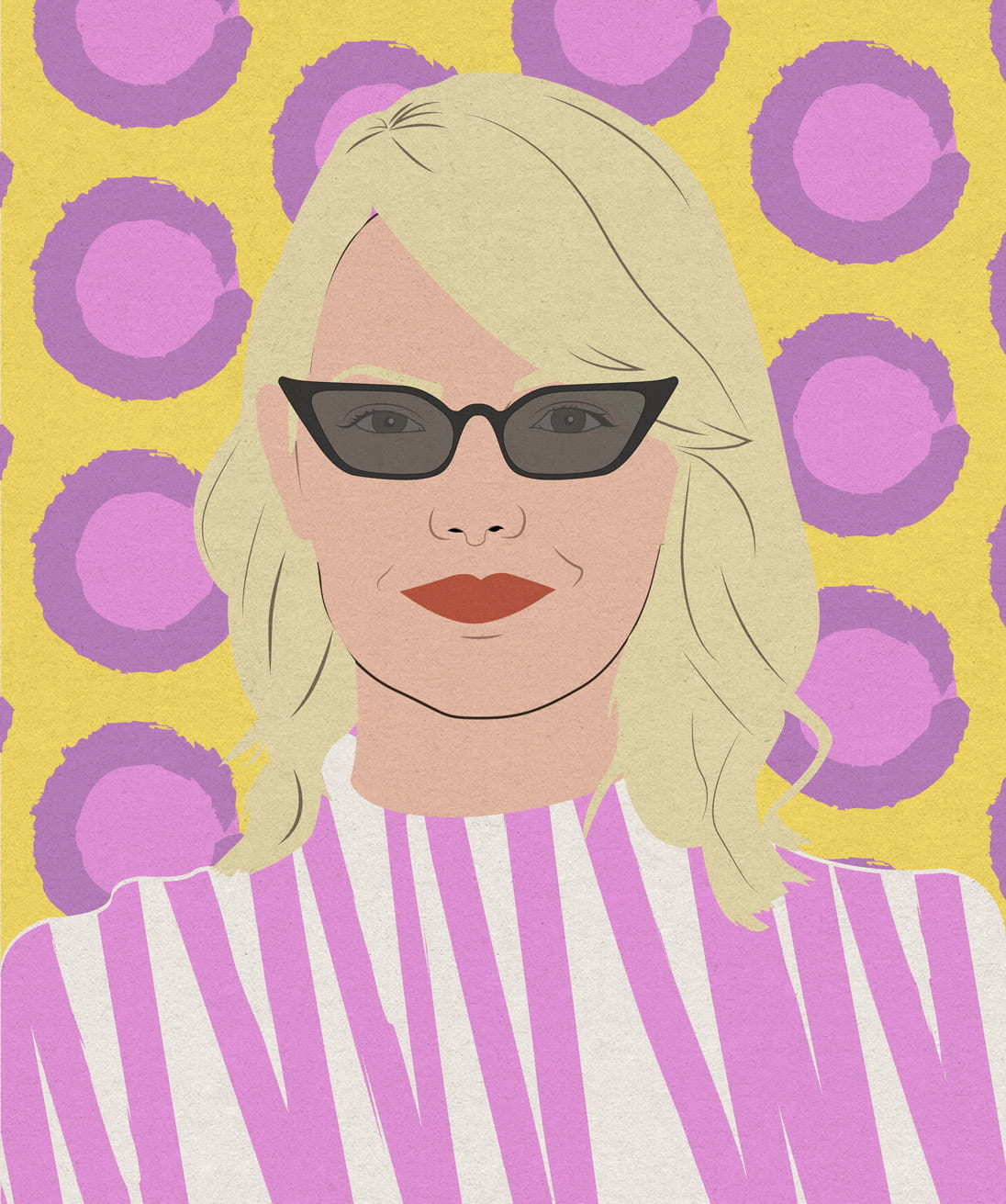 Round face? Opt for angular frames and an asymmetrical haircut