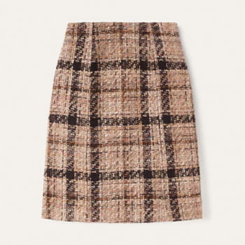 Loro Piana Halle Skirt in Maple Cream/Ebony