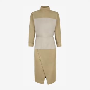 Fendi Green Technical Cotton Dress
