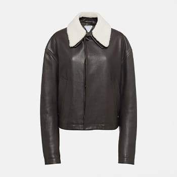 Bottega Veneta Shearling-Trimmed Leather Jacket