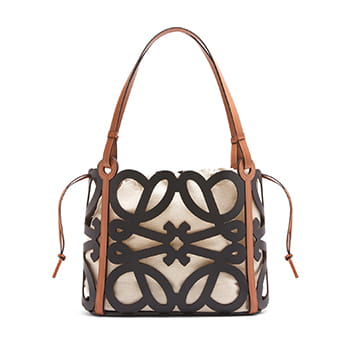 LOEWE Small Anagram Cut-Out Tote in Black