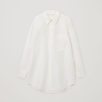 COS Oversized Linen Shirt in White