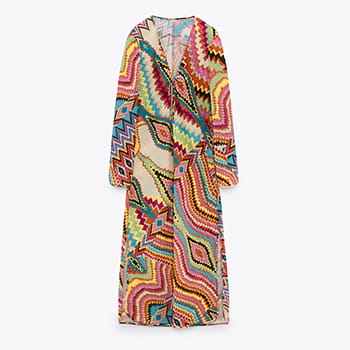 Zara Long Printed Dress