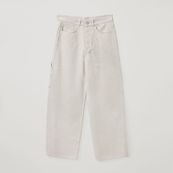 COS Relaxed Wide-Leg Jeans in Off-White for Men