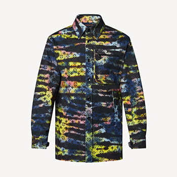 Louis Vuitton Printed Monogram Tie-Dye Denim Shirt 
