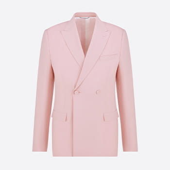Dior Pink Wool Twill Double-Breasted Jacket  