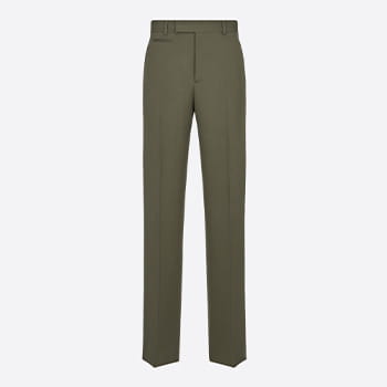 Dior Olive Wool Twill Classic Pants