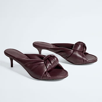 Bottega Veneta Cherry Mule in Deep Mahogany