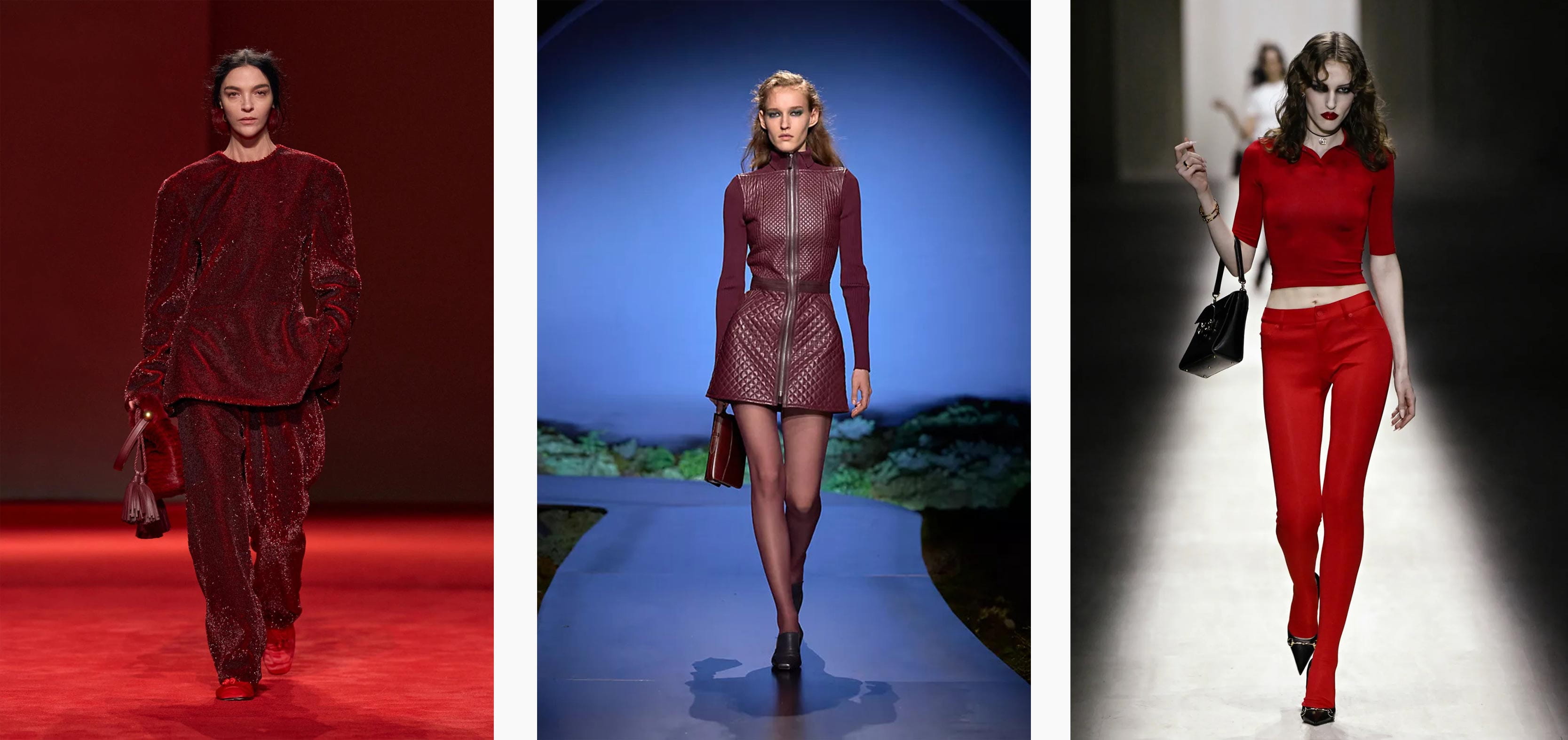 Runway models show autumn winter fur looks from Bottega Veneta, Hermès and Gucci 
