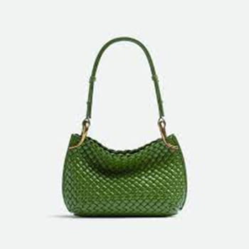 Bottega Veneta Small Clicker Shoulder Bag in Avocado