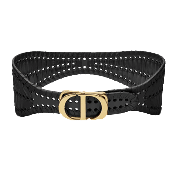 Dior Black 30 Montaigne Calfskin Belt