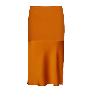 Versace Greca Chain Satin Midi Skirt