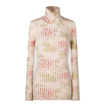 Paco Rabanne Floral Print Turtleneck Sweater available at JOYCE