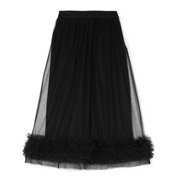 Molly Goddard Leonie Ruffled Tulle Midi Skirt
