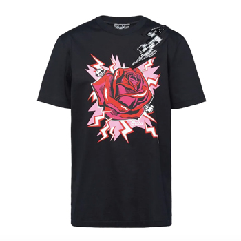 Prada Rose Print Jersey T-Shirt