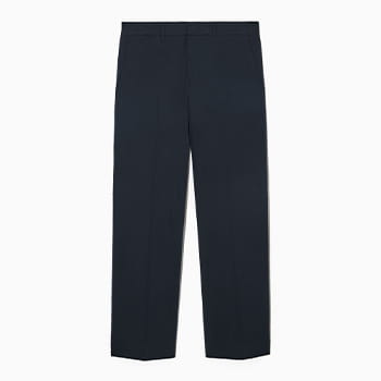 COS Straight-Leg Twill Trousers in Navy
