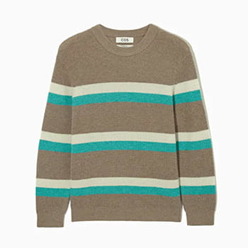 COS Striped Waffle-Knit Wool Jumper