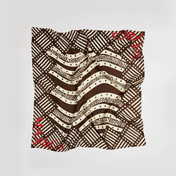 Max&Co People, Places, Colour Silk Foulard in Dark Brown
