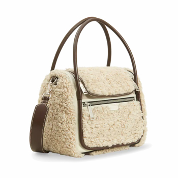Hogan Boston Bag in Beige and Brown