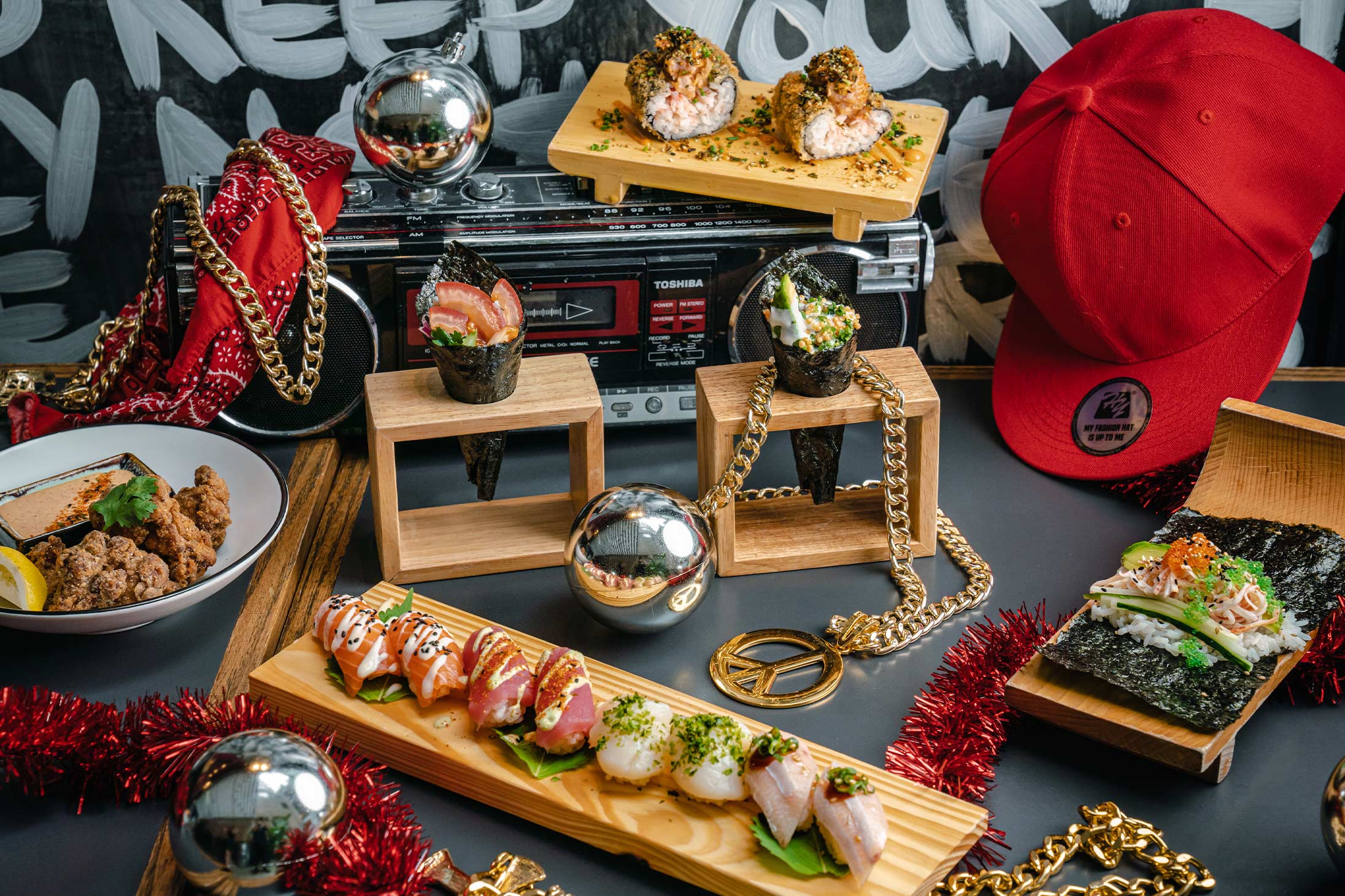 A festive meal at TMK Rap & Rolls in Starstreet Precinct