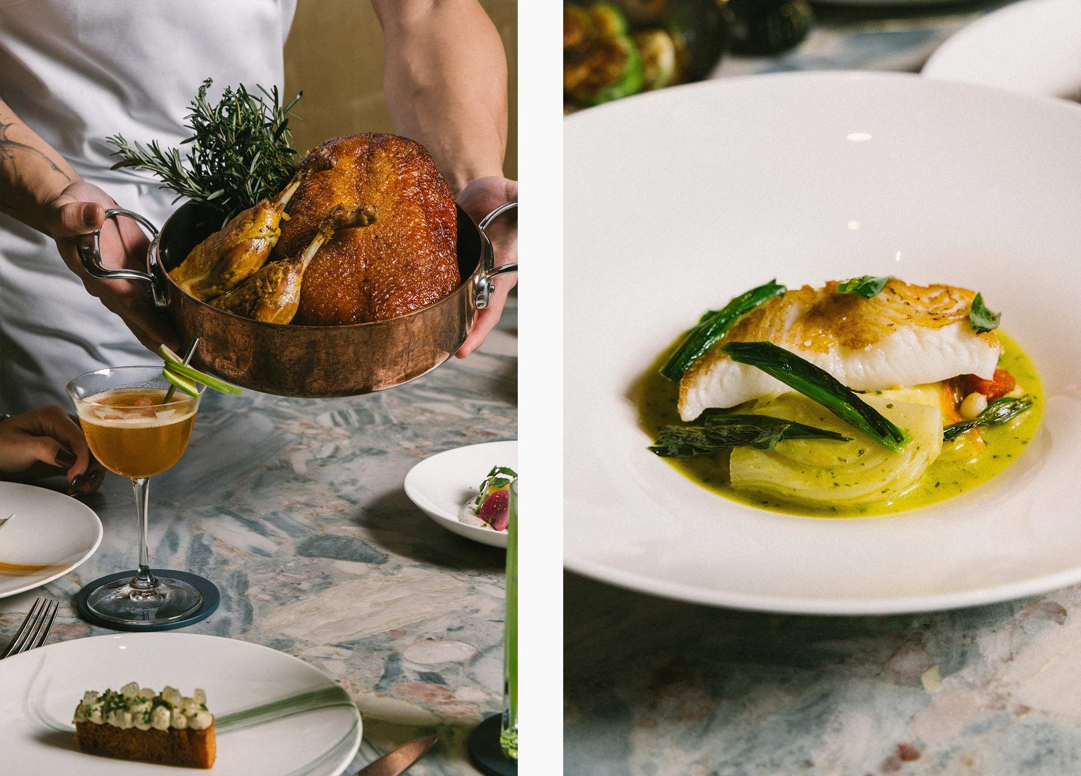 Festive dishes at Salisterra