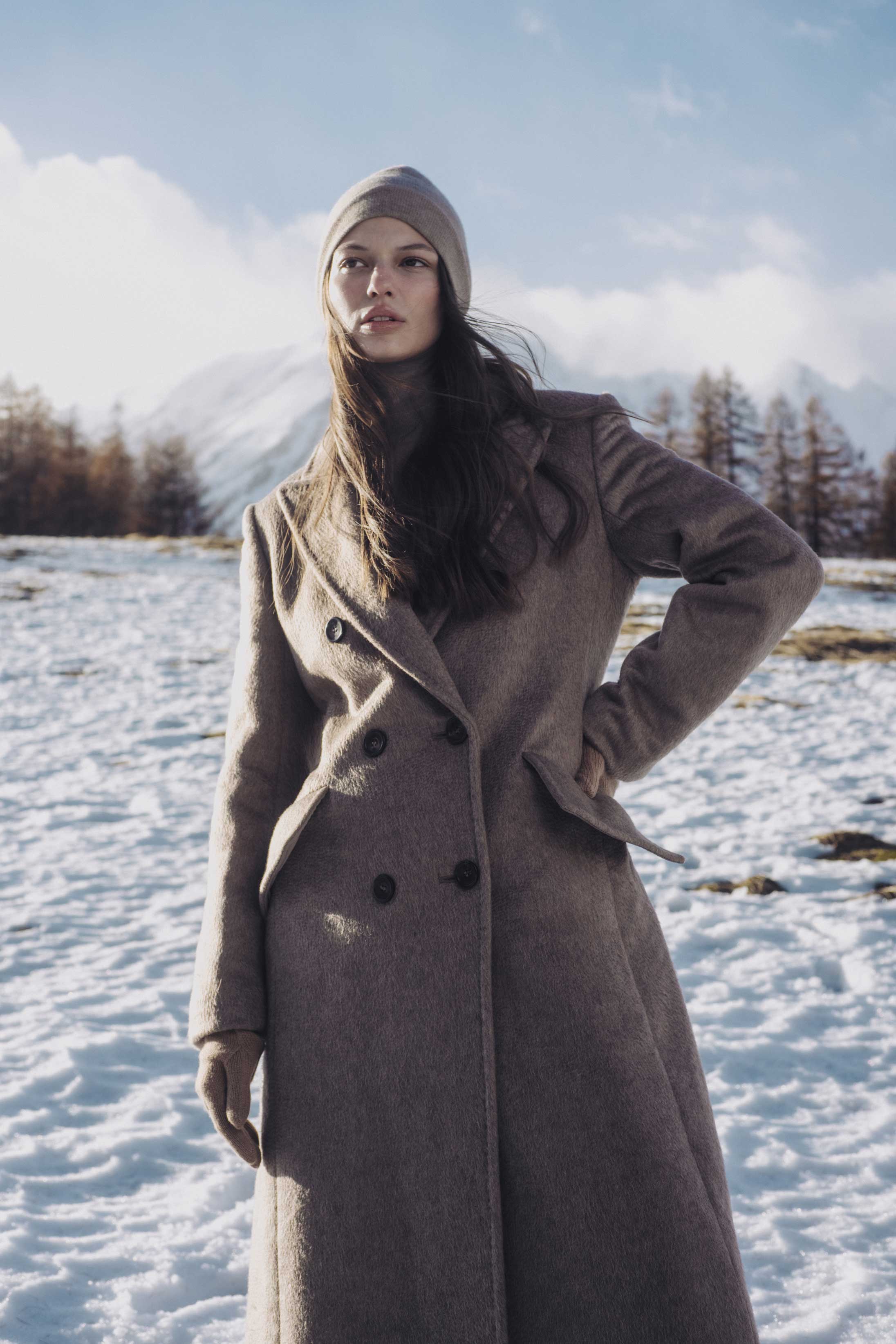 A model poses in Max Mara